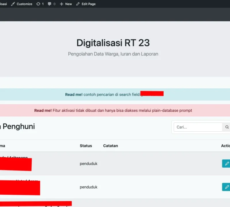 WP Retribution with Custom Table Database