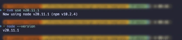 Use Node.js version v20.11.1 Use Node.js version v20.11.1